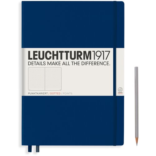 Блокнот Leuchtturm Master A4+ 117л в точку твердая обложка Синий Неви