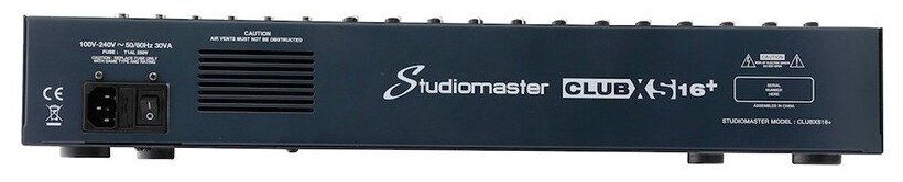 Аналоговый микшер STUDIOMASTER CLUB XS16+ — фото 1