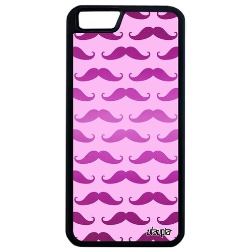 фото Яркий чехол для мобильного // apple iphone 6 plus // "усы" дизайн пиар, utaupia, розовый