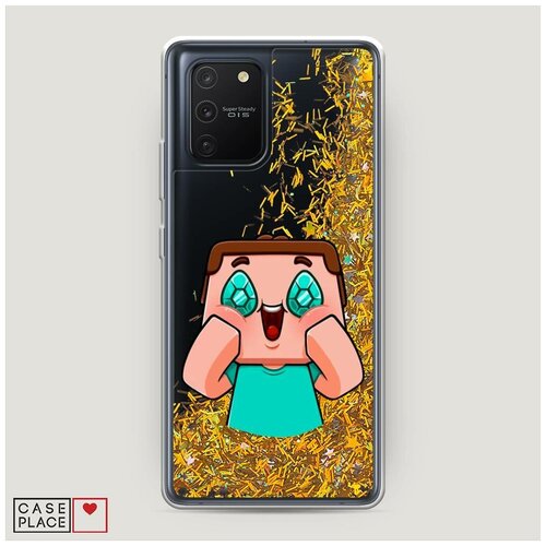 фото Чехол жидкий с блестками samsung galaxy a91 не может быть! case place