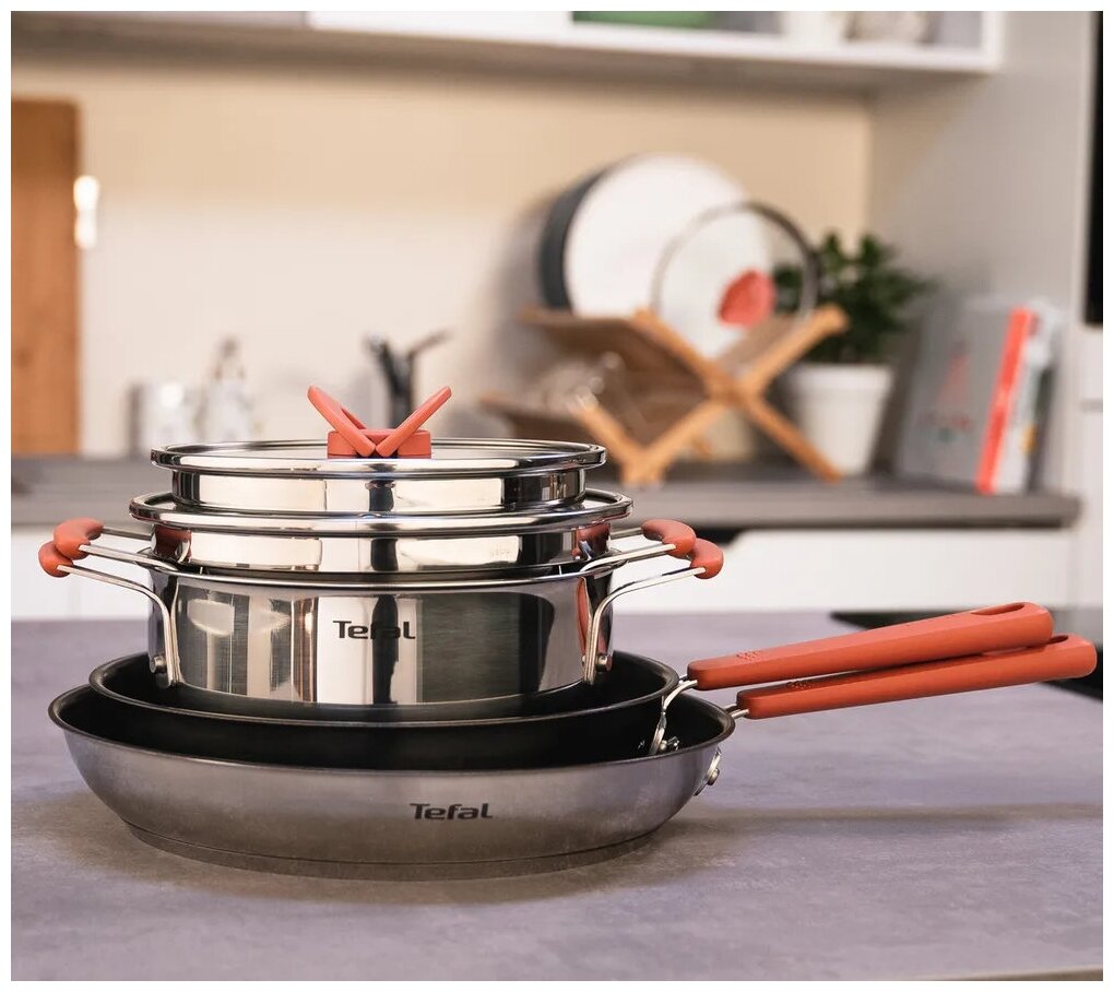 Набор посуды Tefal Opti Space G721SD74 13 пр. стальной - фотография № 13