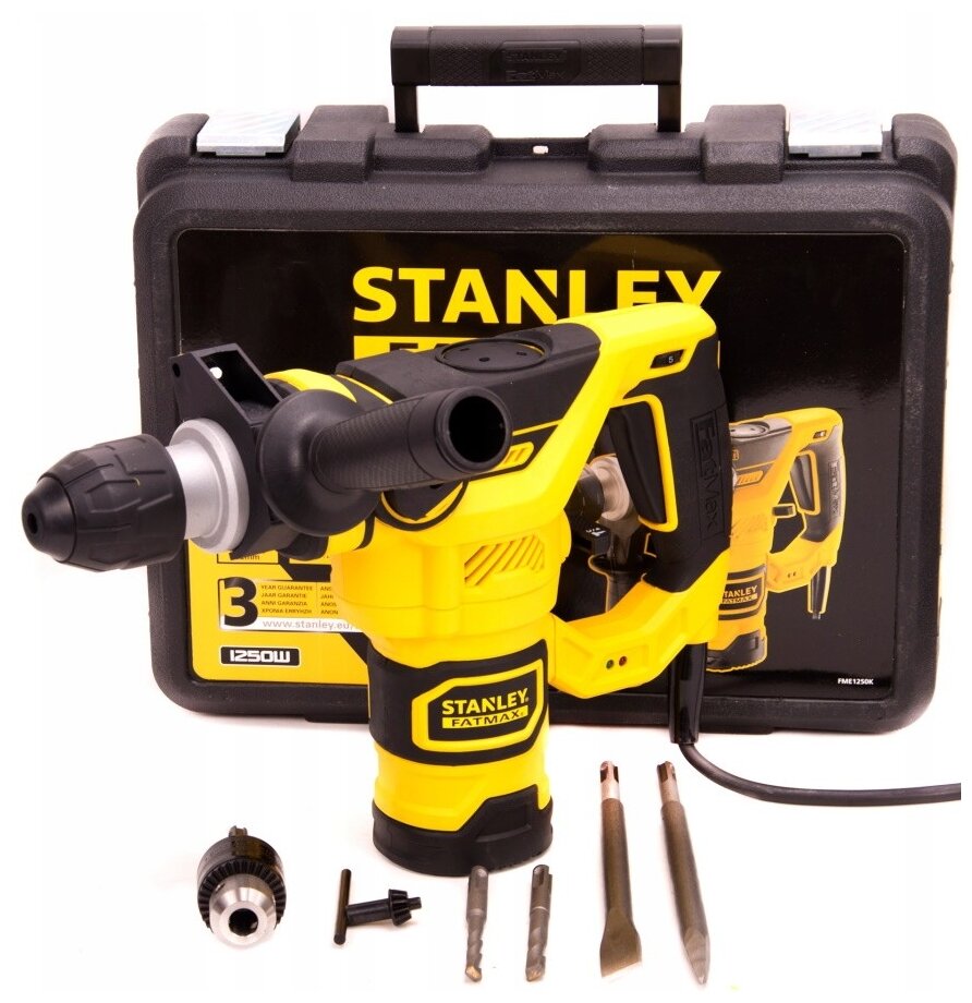 Перфоратор SDS-plus Stanley Fatmax FME1250K 1250 Вт, 3.5 Дж - фотография № 7