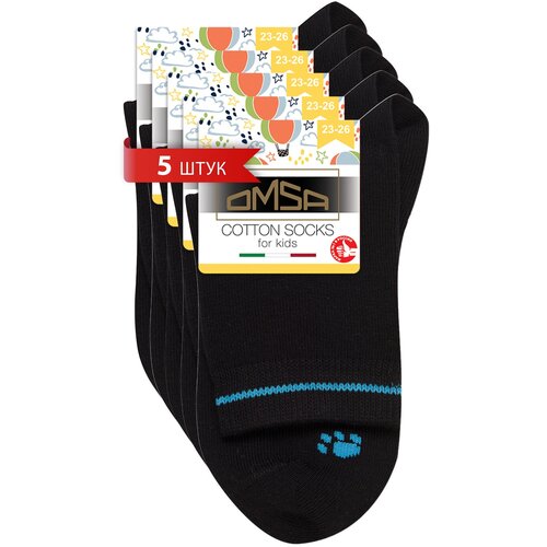 Носки Omsa размер 35-38 (20-22), черный носки omsa размер 35 38 20 22 бежевый
