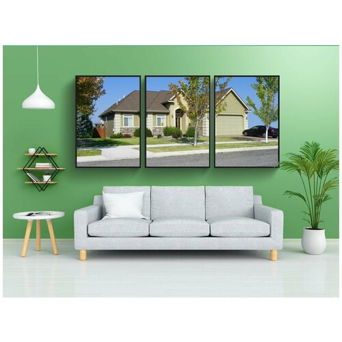 фото Набор модулных постеров для интерьера "гараж на две машины, двойной, свойство" 60x90 см. в тубусе, без рамки lotsprints