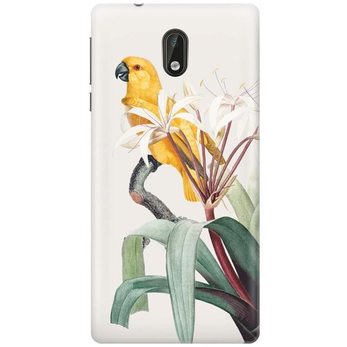 фото Re:pa накладка transparent для nokia 3 с принтом "желтый попугай"