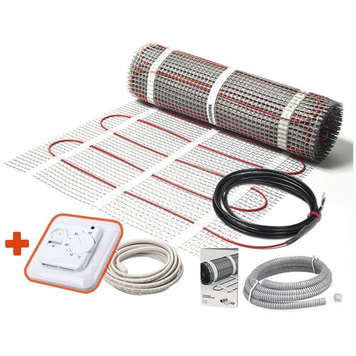 Теплый пол под плитку 065 м кв 100 Вт нагревательный мат 2325₽