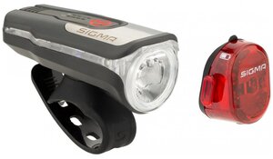 Sigma Комплект фонарей Sigma Sport Aura 80 USB+Nugget 2, цвет Черный