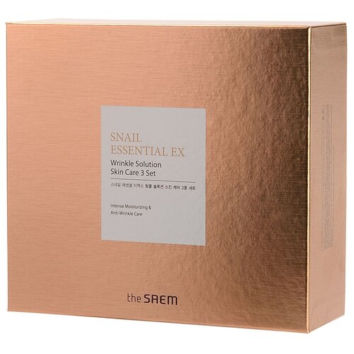 The Saem Набор Snail Essential EX Wrinkle Solution Skin Care 3 Set маска для лица антивозрастная the saem snail essential ex wrinkle solution gel mask sheet 28гр