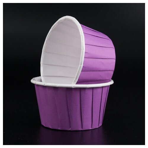 Капсулы для маффинов с бортиком Polca Dot Голубые 50*40 мм, 100 шт