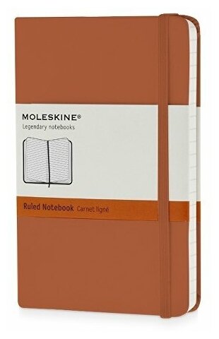 Записная книжка А6 (Pocket) Classic (в линейку) (67511114, оранжевый коралл, А6, 9 х 14 х 1,5, бумага/полипропилен)