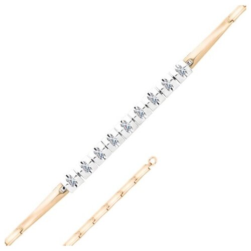 Браслет Master Brilliant, желтое золото, 585 проба, бриллиант, длина 17 см.