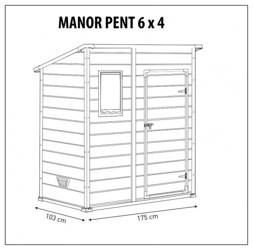 Хозяйственный блок "Manor Pent " 6*4 (бежевый) (17199514)