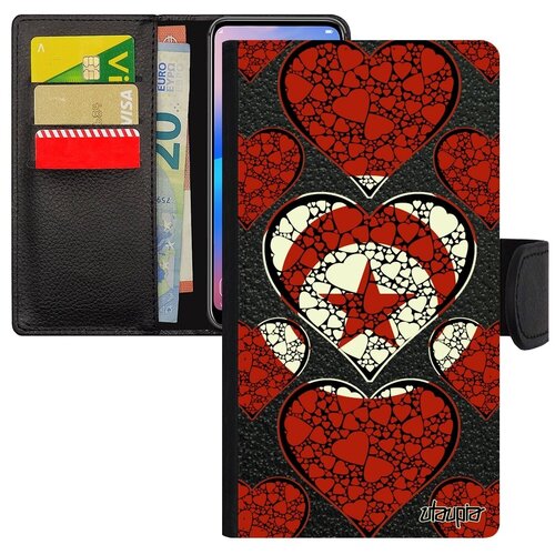 фото Простой чехол-книжка для телефона // apple iphone 8 plus // "флаг туниса с сердцем" стиль любовь, utaupia, цветной