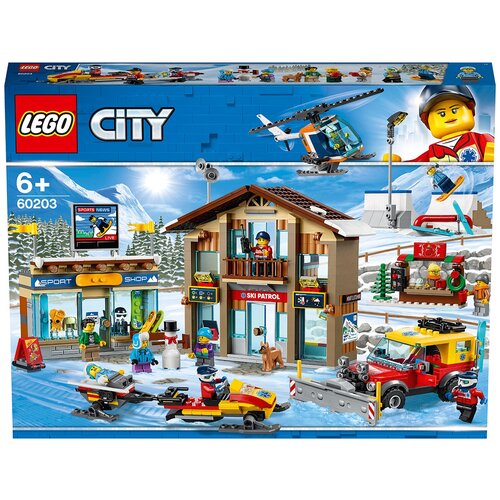 Конструктор LEGO City 60203 Горнолыжный курорт, 806 дет. конструктор lego city 60203 горнолыжный курорт 806 дет