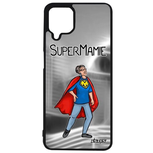 фото Красивый чехол на телефон // samsung galaxy a12 // "супербабуля" супергерой рисунок, utaupia, серый