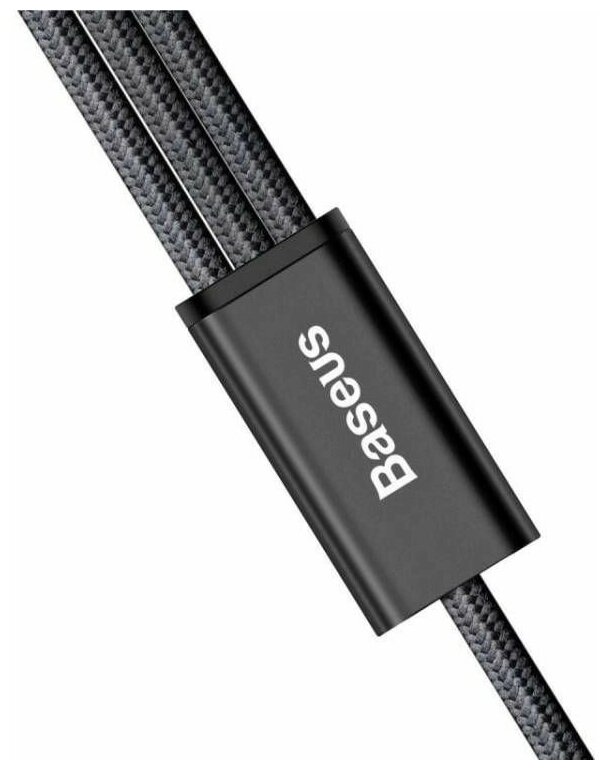 Кабель Baseus Rapid Series 3-in-1 Cable USB - Lightning+MicroUSB+Type-C 1.2m (CAJS000001) - фото №8