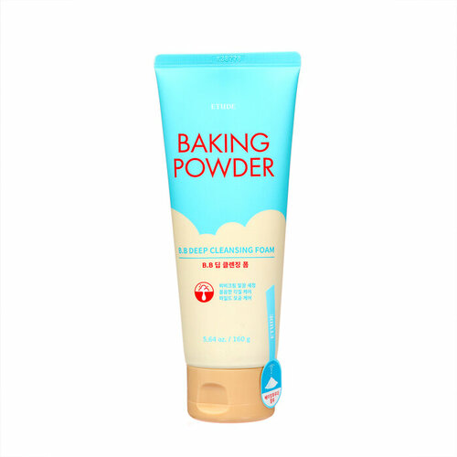 Пенка для умывания и глубокой очистки Etude House Baking Powder BB Deep Cleansing Foam, 160 мл пенка для лица baking powder bb deep cleansing foam mini etude house 30 мл