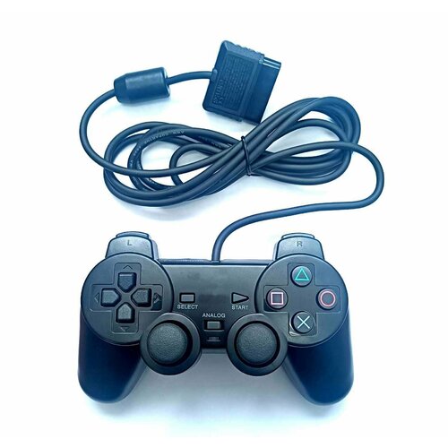Проводной джойстик геймпад для игровой консоли приставки PS2 черный 75000₽