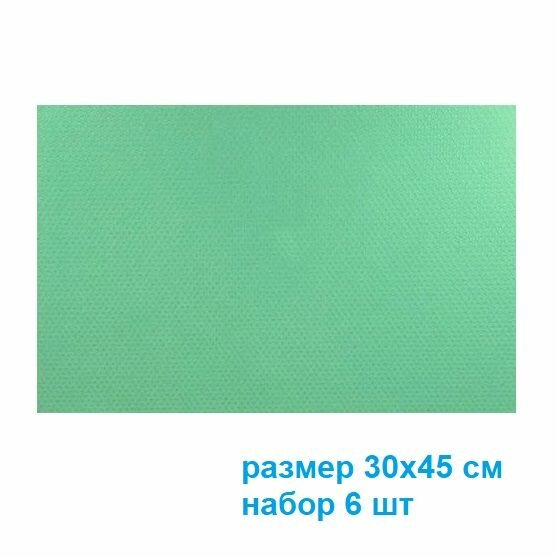 Набор ковриков для полок в холодильнике, 6 шт (мятные) / Салфетки для стола и полок