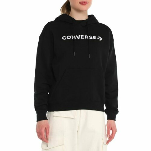 Худи Converse, размер M, черный hoodie aphex twin hoodie fashion print streetwear oversized sweatshirts hoodie loose couple sweatshirt high quality patchwork