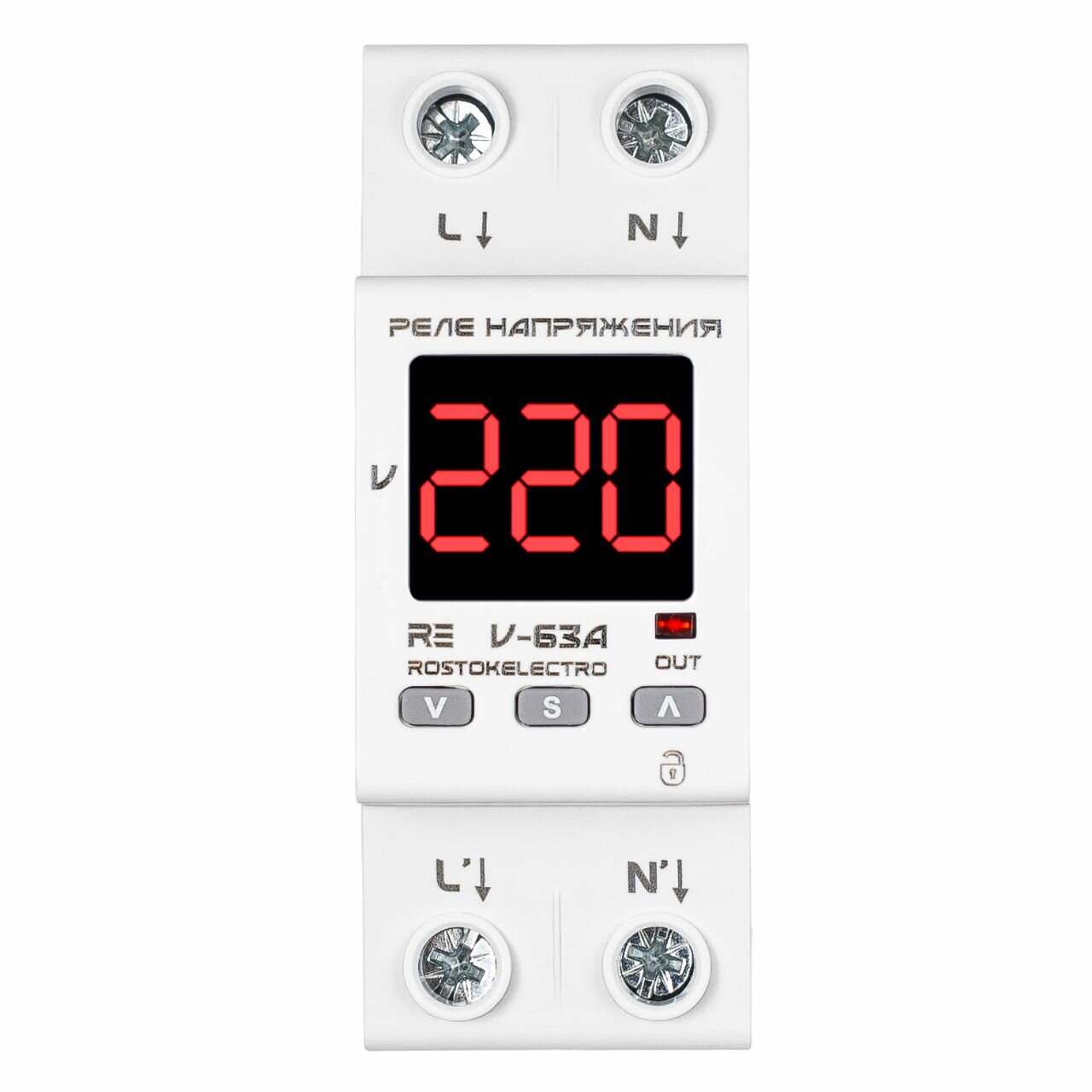 фото Реле напряжения ROSTOKELECTRO (DigiTop) RE V-63A