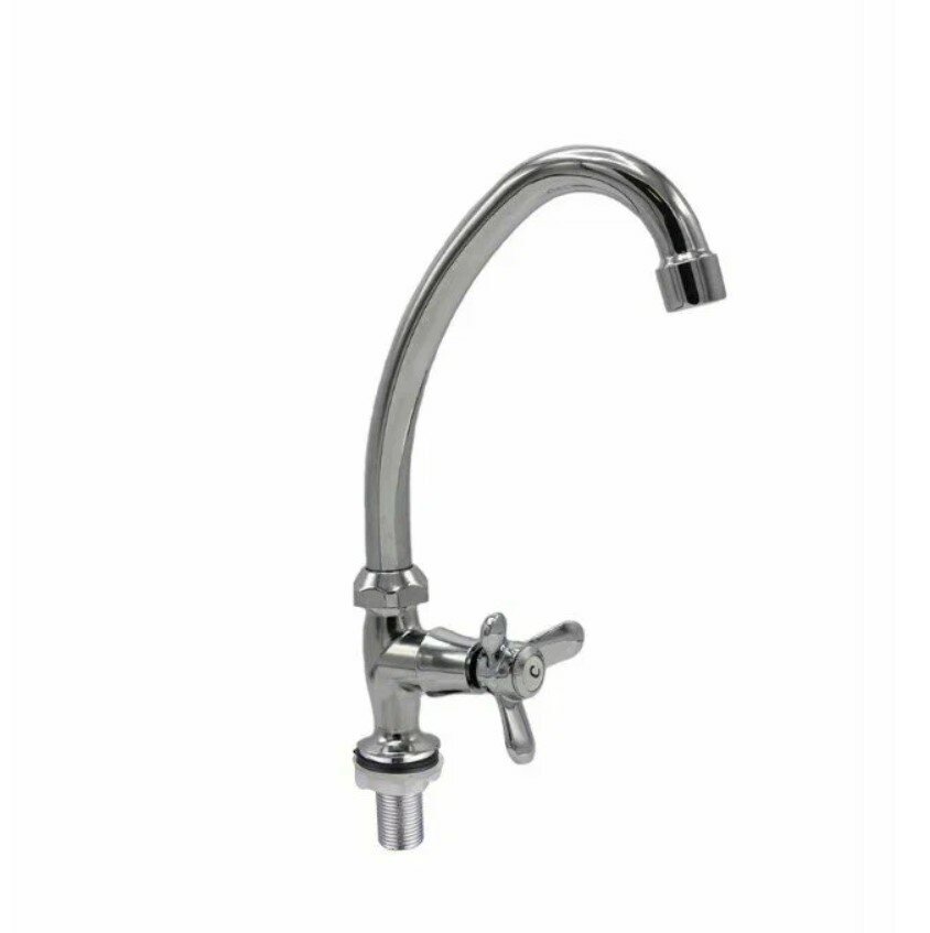 Смеситель эконом моно для холодной воды гайка резин. кран-букса 1/2