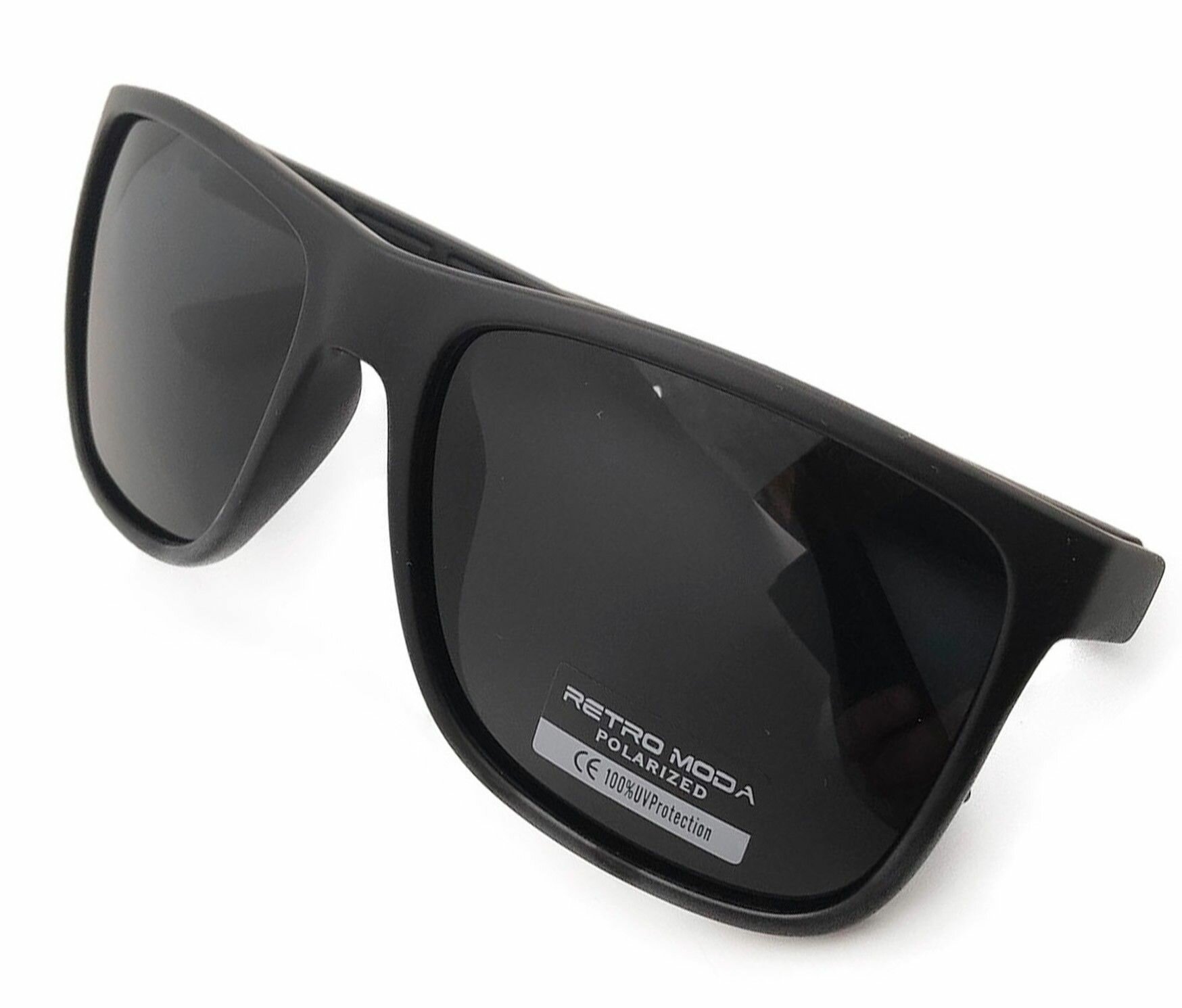 Солнцезащитные очки Retro Moda поляризационные 1027S Цвет: Оправа - Черный матовый; Линза - Черный ()
