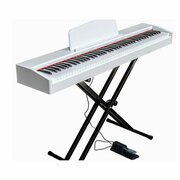 Цифровое пианино Bluetooth, 88 клавиш, деревянное пианино, лучший художественный подарок, с 1 педалью, Белый