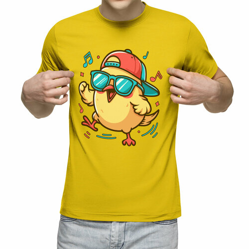 Футболка Us Basic, размер 2XL, желтый мужская футболка цыпленок в кепке l синий