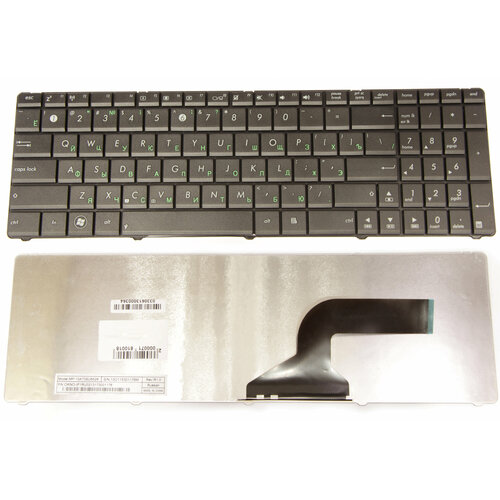 клавиатура keyboard для asus k52 k53 k54 n50 n51 n52 n53 n60 n61 n70 n71 zeepdeep haptic black гор enter 04gn0k1kru00 1 Клавиатура для Asus MP-10A73SU6528, черная, без рамки