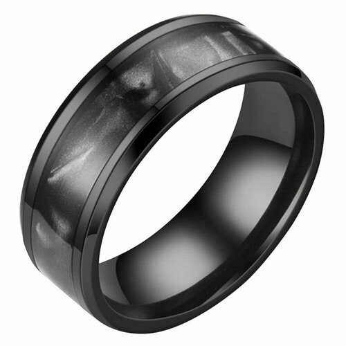 Кольцо помолвочное TASYAS, размер 18, черный
