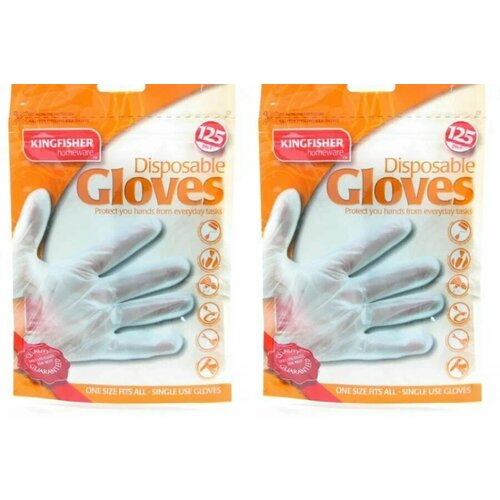 Перчатки Kingfisher Полиэтиленовые Одноразовые 125 шт 2 упаковки 531₽