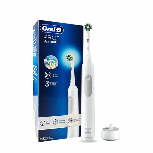 Электрическая зубная щетка Oral-B Pro1 Max 3D White 476300₽