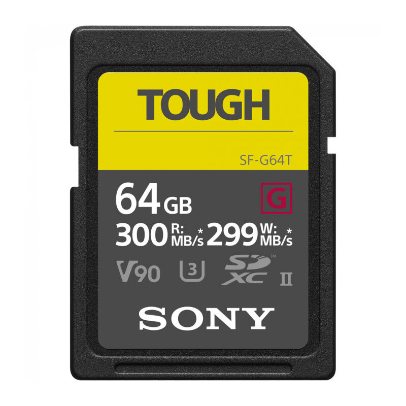 Карта памяти Sony Tough SDXC 64GB UHS-II U3 V90 R300/W299MB/s (SF-G64T)