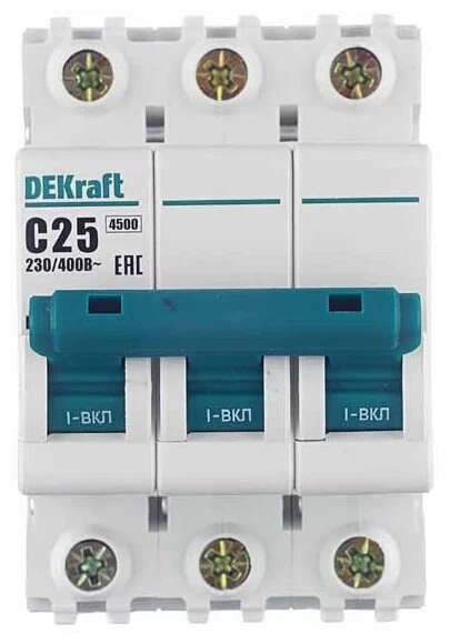 Автоматический выключатель DEKraft ВА-101 (C) 4,5kA 25 А