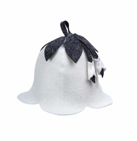 Шапка для бани и сауны модельная колокольчик войлок п/ш светлый/темный