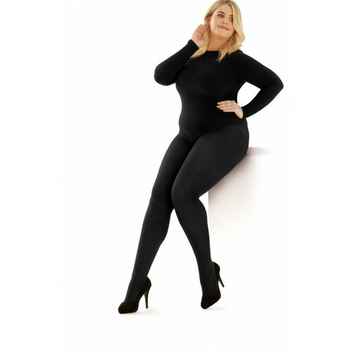 Колготки Pretty Polly Curves Plush Opaque Tights, 60 den, размер XXXXL, синий