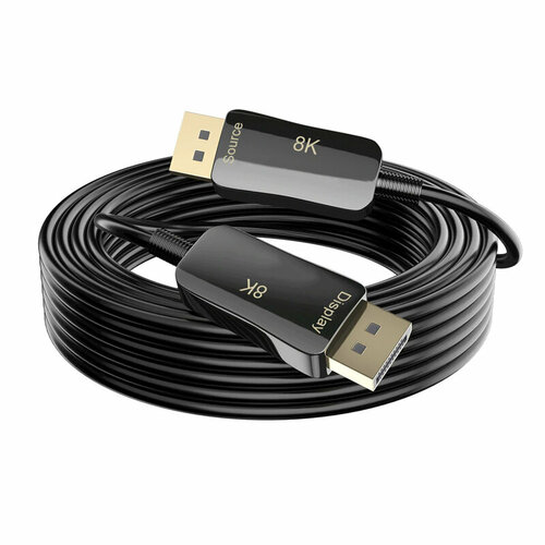 Кабель DisplayPort 1.4 (Дисплей порт) - DisplayPort Optical Fiber 8K Pro-HD 5 метров