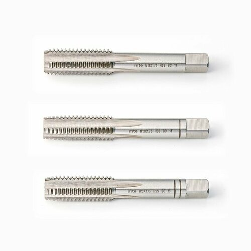 Метчики ручные HSS DIN 352 комплект 3 шт M10X15 mte 1485₽