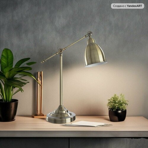 Лампа офисная Arte Lamp Braccio A2054LT-1AB, E27, 60 Вт, бронзовый