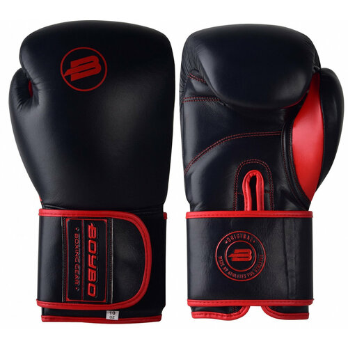 Перчатки боксерские BOYBO Rage BBG200 кожа, черный/красный, р-р, 14 OZ перчатки боксерские boybo rage bbg200 кожа черно красные 16 oz