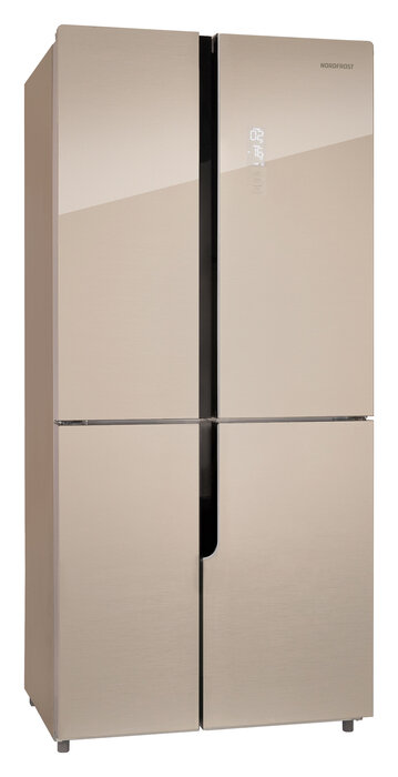 Холодильник NORDFROST RFQ 510 NFGY inverter, бежевое стекло, Cross Door