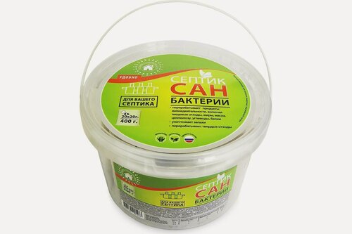 Изображение товара ООО Санитек септиксан бактерии упаковка ведро 20x20гр П0000016640