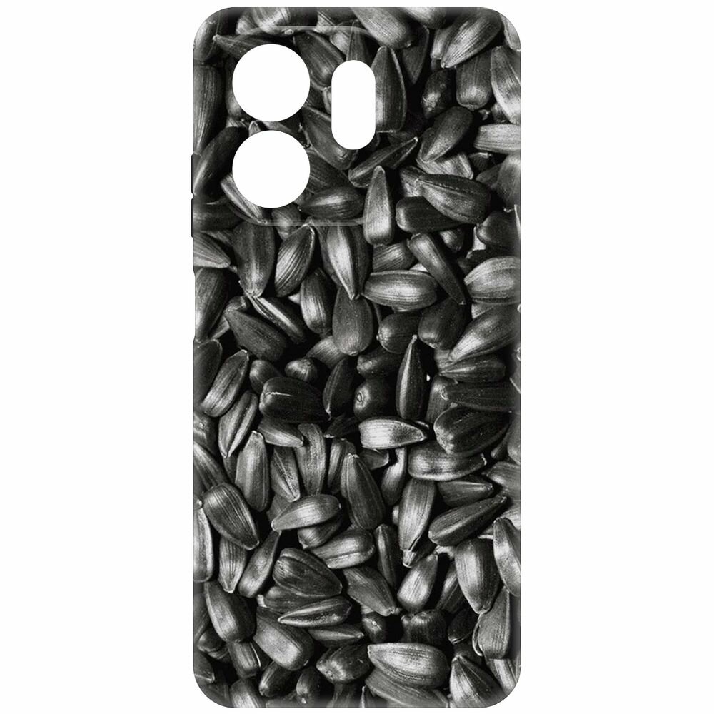 Чехол-накладка Krutoff Soft Case Семечки для INFINIX Smart 9 черный