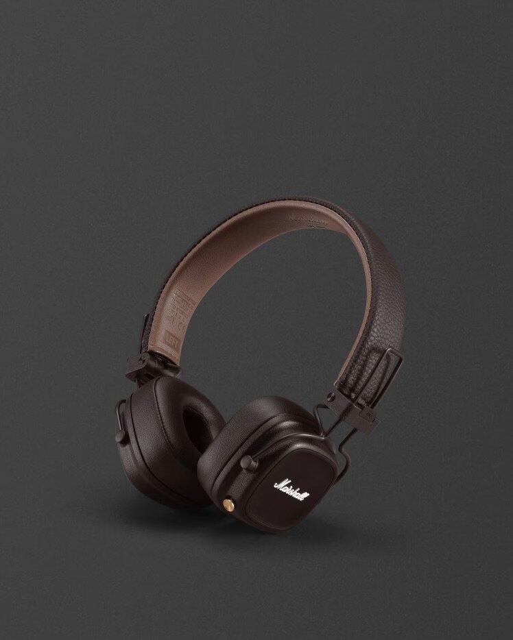 Беспроводные наушники Marshall Major IV, накладные, Bluetooth, коричневые