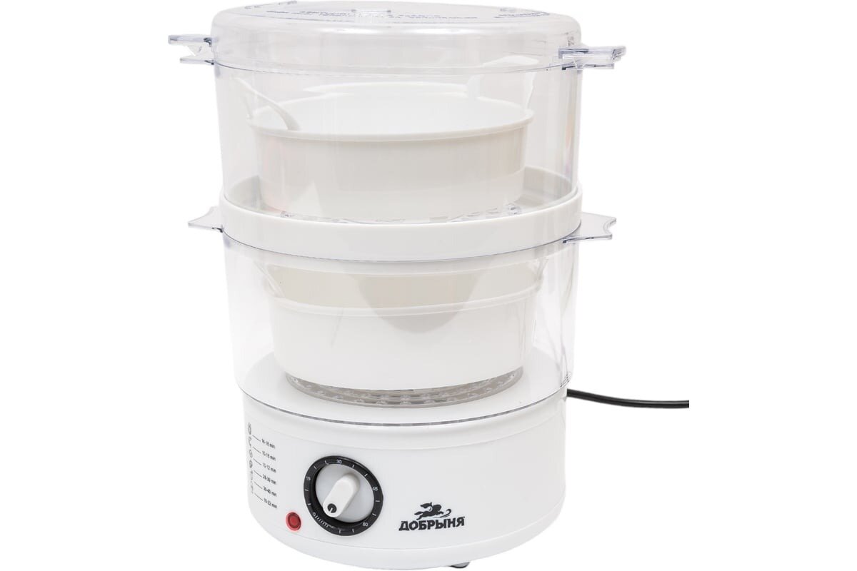 Пароварка Добрыня DO-3203 600Вт, 2 чаши