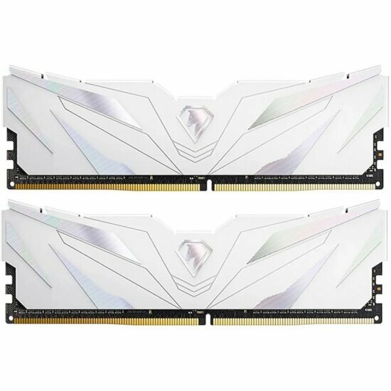 Модуль памяти DDR 4 DIMM 16Gb (8Gbx2) PC25600, 3200Mhz, Netac Shadow II NTSWD4P32DP-16W C16 White, с радиатором