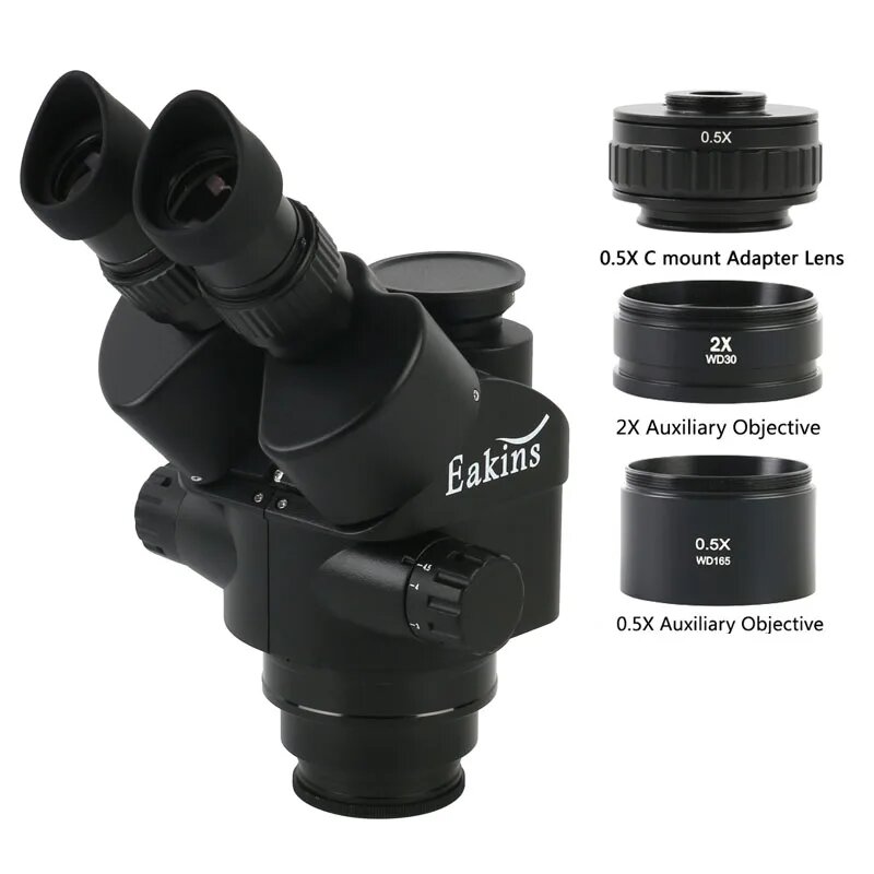 Eakins 7X-45X 3.5X-90X Стереомикроскоп, wiht 0.5x 165mm — фото 1