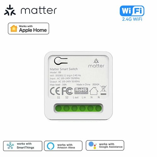 Centechia Matter Wi-Fi умный выключатель 16A Matter 1PC 474₽
