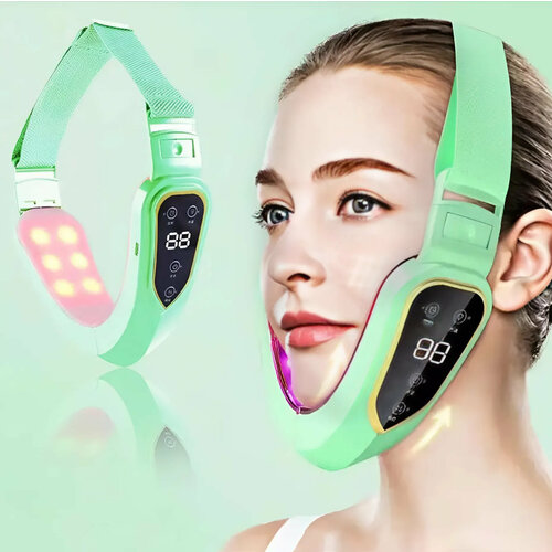 Вибромассажер для улучшения овала лица с вибрацией и светотерапией Массажер от второго подбородка и отеков с 12 уровнями микровибрации 133600₽